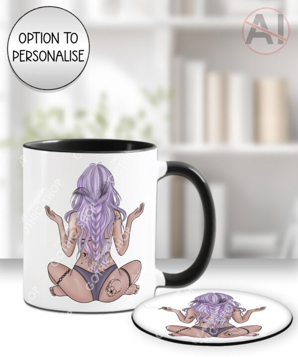 19657 personalised tattooed goddess mug coaster 1