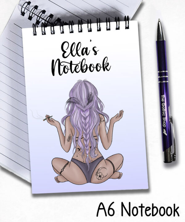 19661 personalised tattooed goddess a6 notebook 1