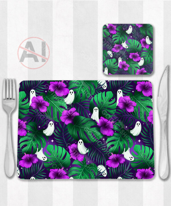 19672 tropical ghosties placemat coaster 1