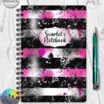 19675 grunge stripe notebook 1