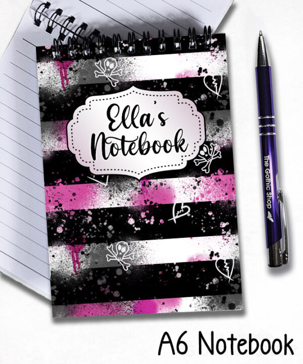 19675 grunge stripe notebook 3
