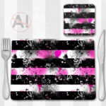 19678 grunge stripe gothic place mat 1
