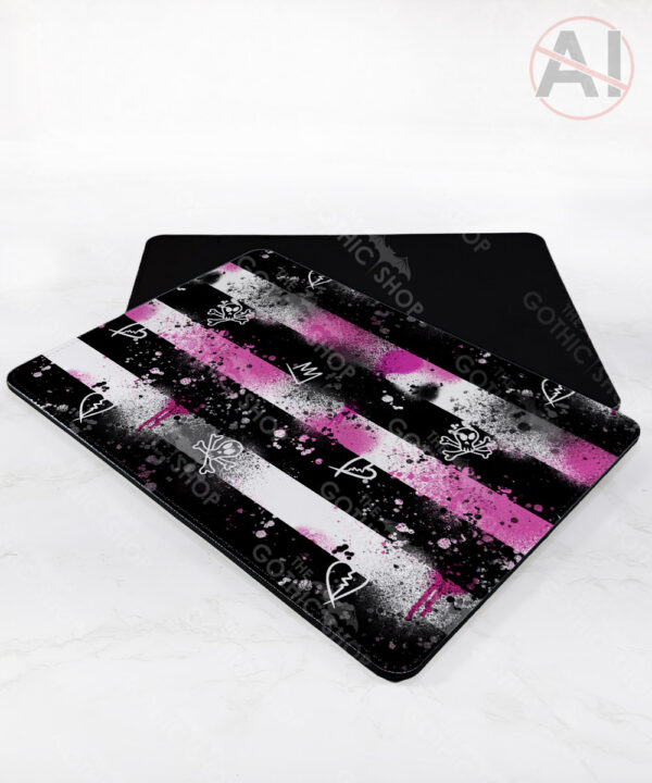 19678 grunge stripe gothic place mat 3