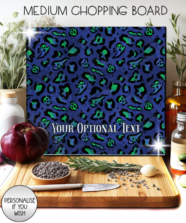 19683 death leopard gothic glass chopping board 2