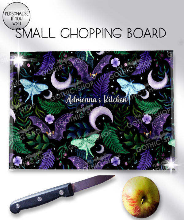 19692 personalised bats gothic chopping board 2