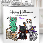 19697 cats gothic halloween birthday card 2