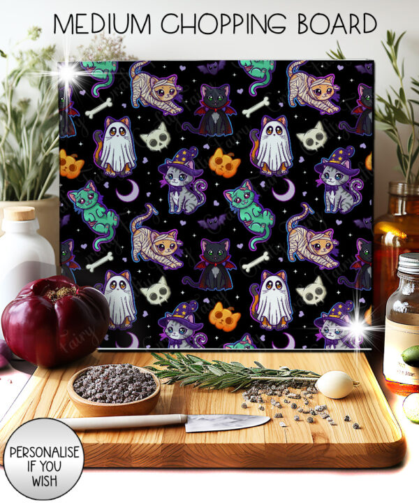 19702 spooky cats gothic halloween chopping board 1