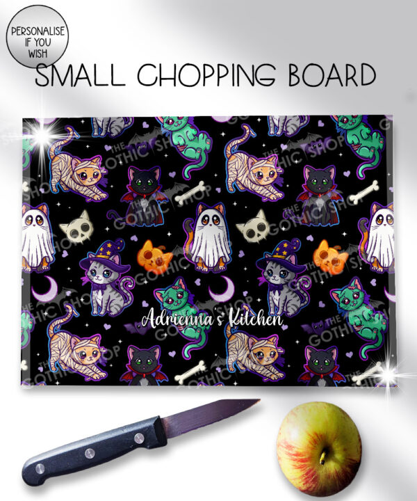 19702 spooky cats gothic halloween chopping board 3