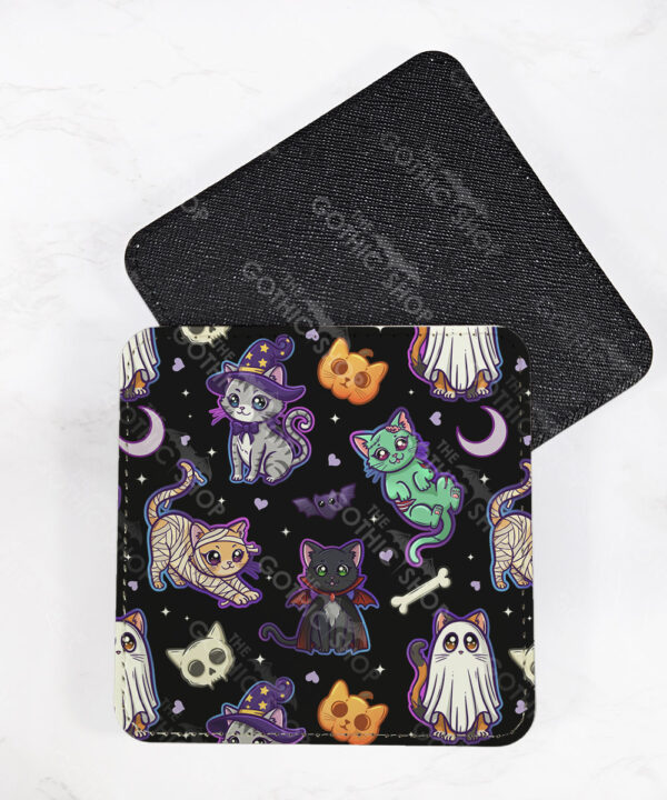 19703 spooky cats gothic halloween coaster 1