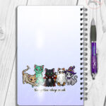 19705 spooky cats gothic halloween a5 notebook 4