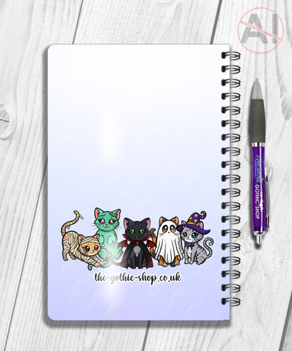 19705 spooky cats gothic halloween a5 notebook 4