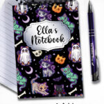 19705 spooky cats gothic halloween a5 notebook 5