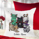 19709 spooky cats gothic halloween cushion 1