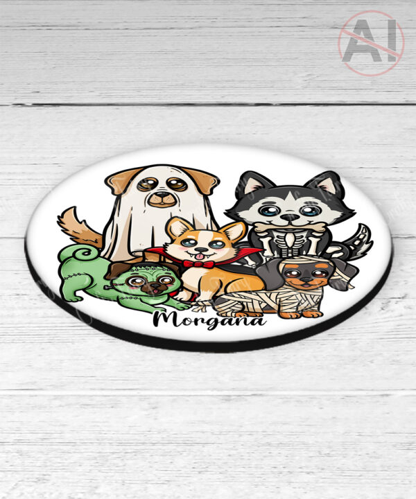 19718 personalised halloween dogs coaster 2