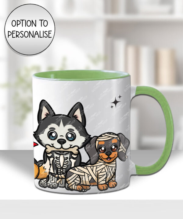 19718 personalised halloween dogs mug 2