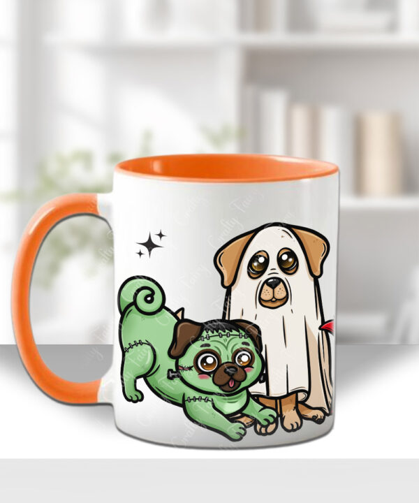 19718 personalised halloween dogs mug 3