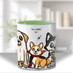 19718 personalised halloween dogs mug 4