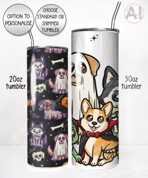 19719 personalised halloween dogs tumbler 1