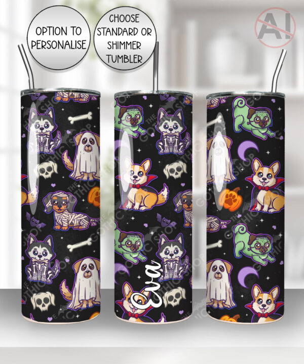 19719 personalised halloween dogs tumbler 2