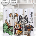 19719 personalised halloween dogs tumbler 3