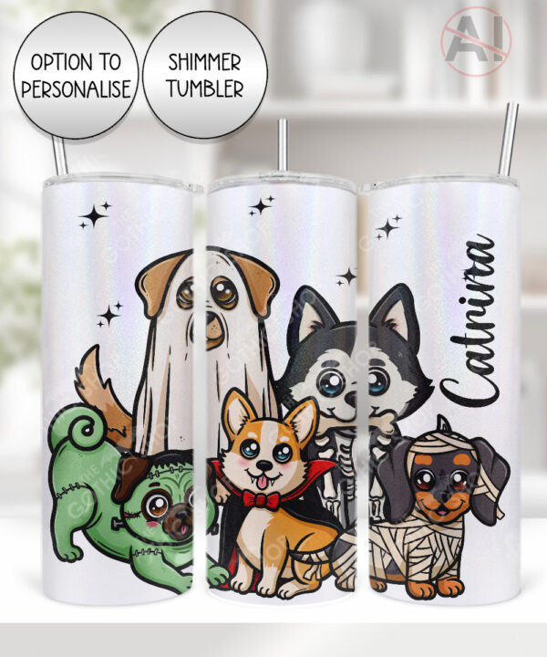 19719 personalised halloween dogs tumbler 3