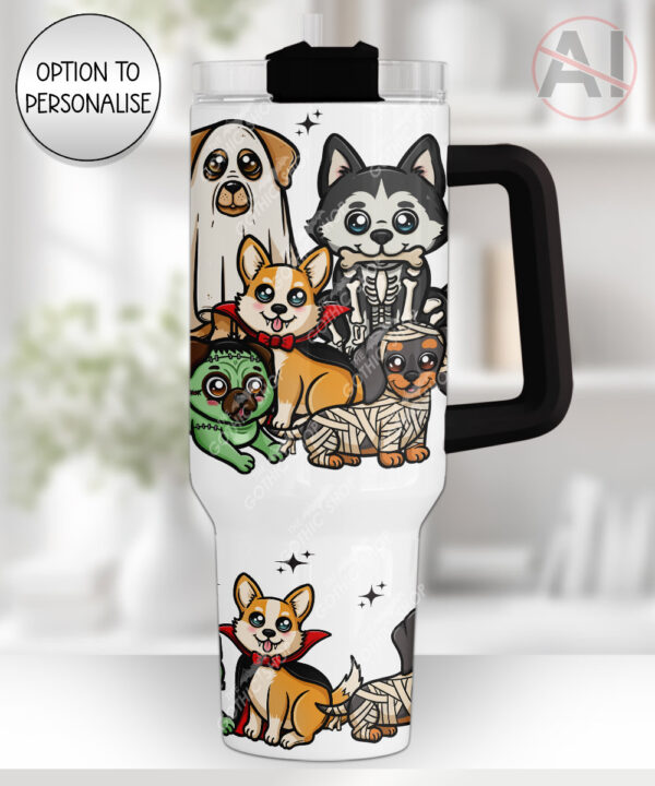 19721 personalised halloween dogs 40oz tumbler 2