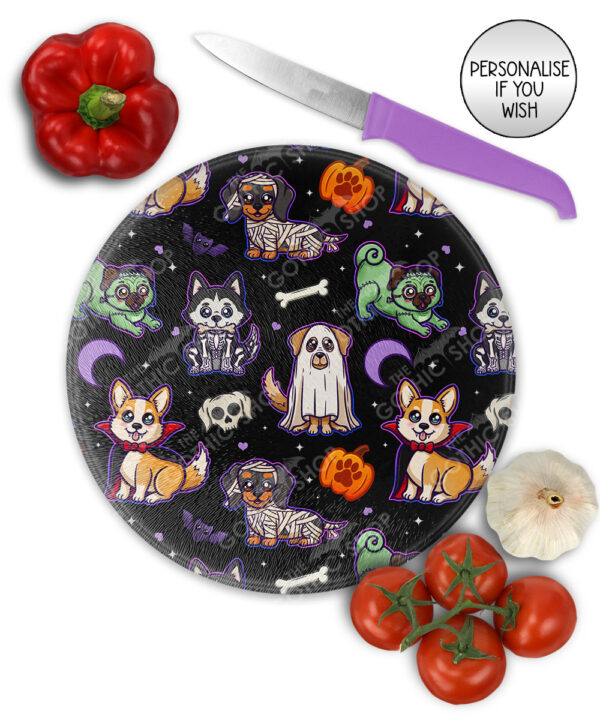 19723 personalised halloween dogs chopping board 3
