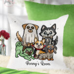 19725 personalised halloween dogs cushion 1