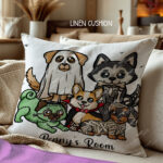19725 personalised halloween dogs cushion 2