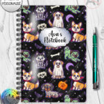 19726 personalised halloween dogs a5 notebook 1