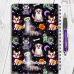 19726 personalised halloween dogs a5 notebook 2