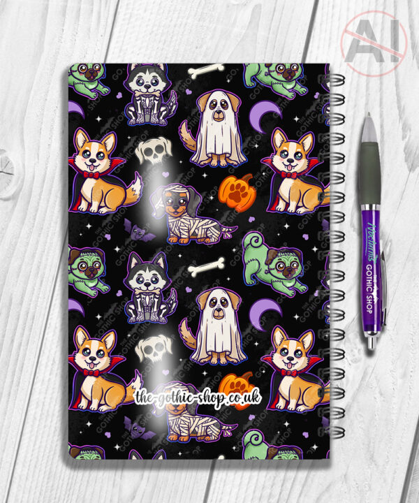 19726 personalised halloween dogs a5 notebook 2