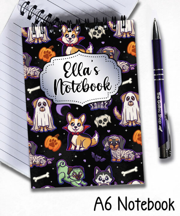 19726 personalised halloween dogs a5 notebook 7