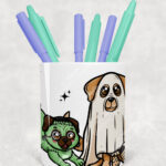 19727 personalised halloween dogs pen pot 2
