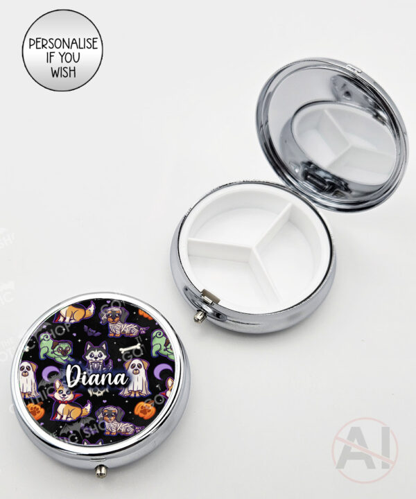 19730 personalised halloween dogs pill pot 2