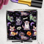 19731 personalised halloween dogs compact mirror 1