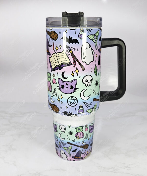 freaky shakes bright large gothic halloween 40oz insulated tumbler with handle (copy)