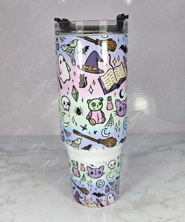 freaky shakes bright large gothic halloween 40oz insulated tumbler with handle (copy)
