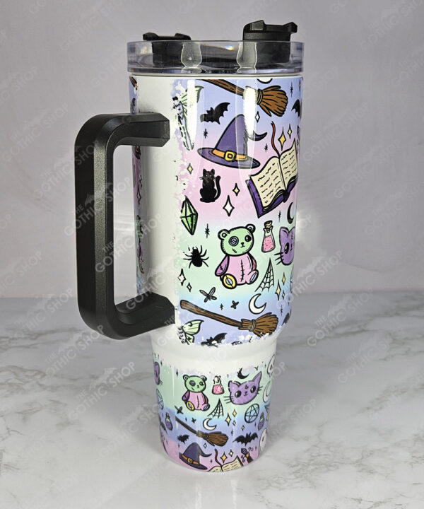 freaky shakes bright large gothic halloween 40oz insulated tumbler with handle (copy)