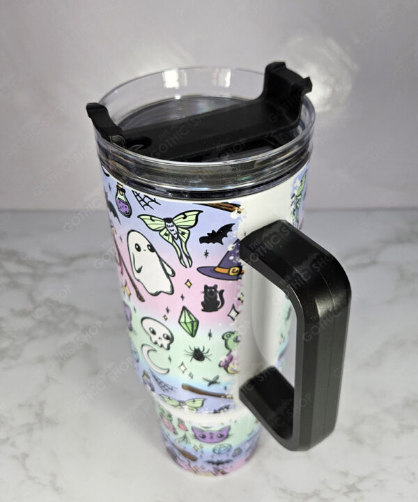 freaky shakes bright large gothic halloween 40oz insulated tumbler with handle (copy)