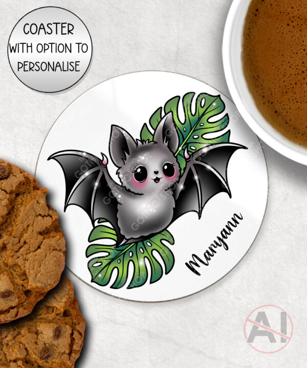 19735 bat monstera gothic coaster 1