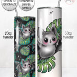 19736 bat monstera gothic tumbler 1
