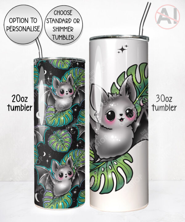 19736 bat monstera gothic tumbler 1