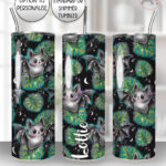 19736 bat monstera gothic tumbler 2