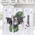 19736 bat monstera gothic tumbler 3