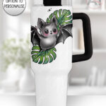 19738 bat monstera gothic 40oz tumbler 2