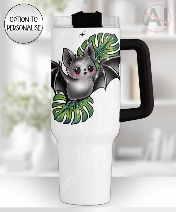 19738 bat monstera gothic 40oz tumbler 2