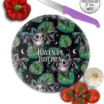 19742 bat monstera gothic chopping board 2