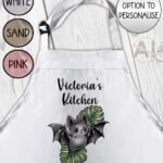 19744 bat monstera gothic apron 1