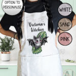 19744 bat monstera gothic apron 2
